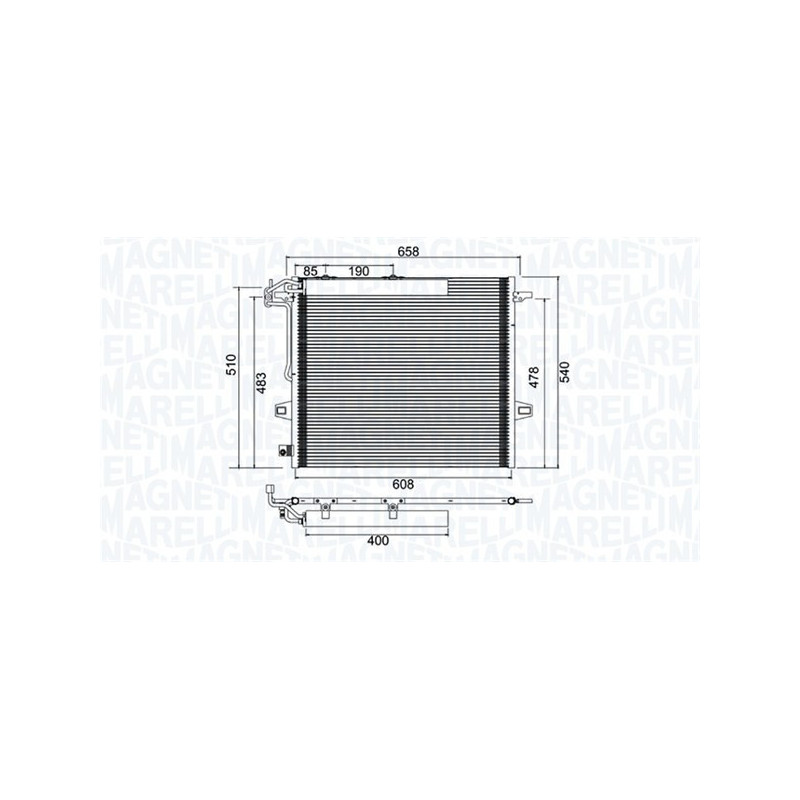 MAGNETI MARELLI 350203947000 Condensador de aire acondicionado