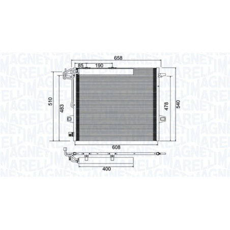 MAGNETI MARELLI 350203947000 Klimakondensator