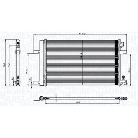 MAGNETI MARELLI 350203760000 Condensatore climatizzatore