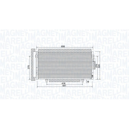 MAGNETI MARELLI 350203998000 Air conditioning condenser