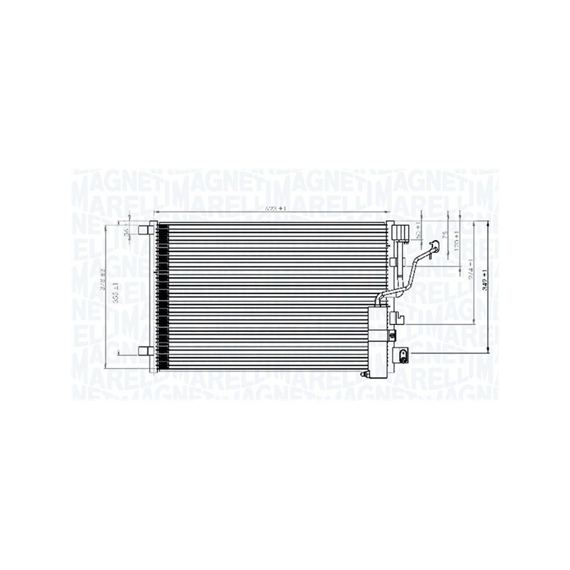 MAGNETI MARELLI 350203841000 Air conditioning condenser