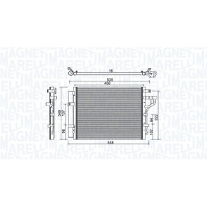 MAGNETI MARELLI 350203981000 Condensador de aire acondicionado