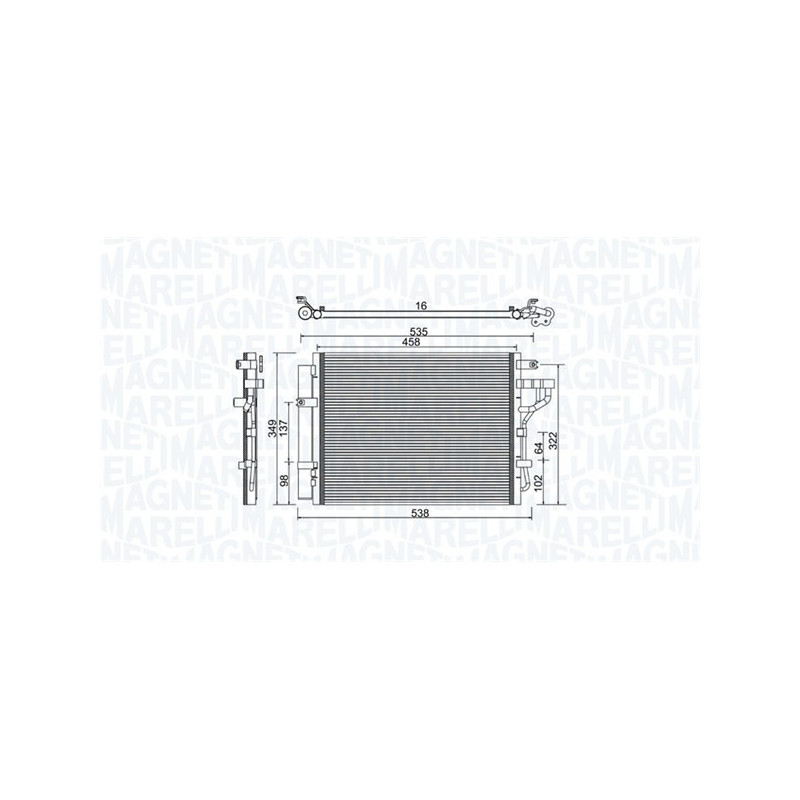 MAGNETI MARELLI 350203981000 Skraplacz klimatyzacji