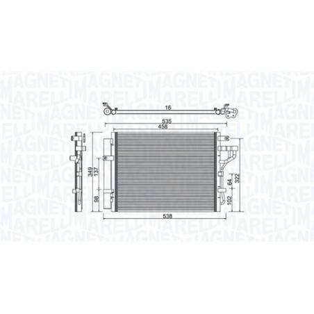 MAGNETI MARELLI 350203981000 Condensatore climatizzatore