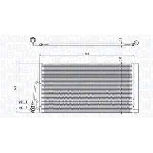 MAGNETI MARELLI 350203861000 Condensador de aire acondicionado