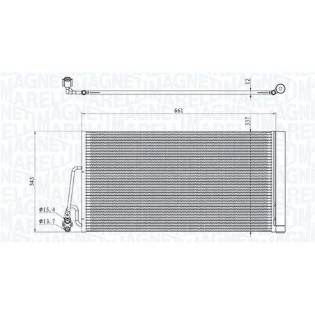 MAGNETI MARELLI 350203861000 Air conditioning condenser