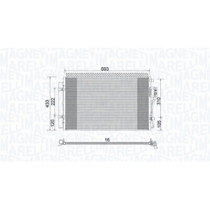 MAGNETI MARELLI 350203978000 Condensador de aire acondicionado