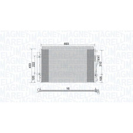 MAGNETI MARELLI 350203978000 Condensatore climatizzatore