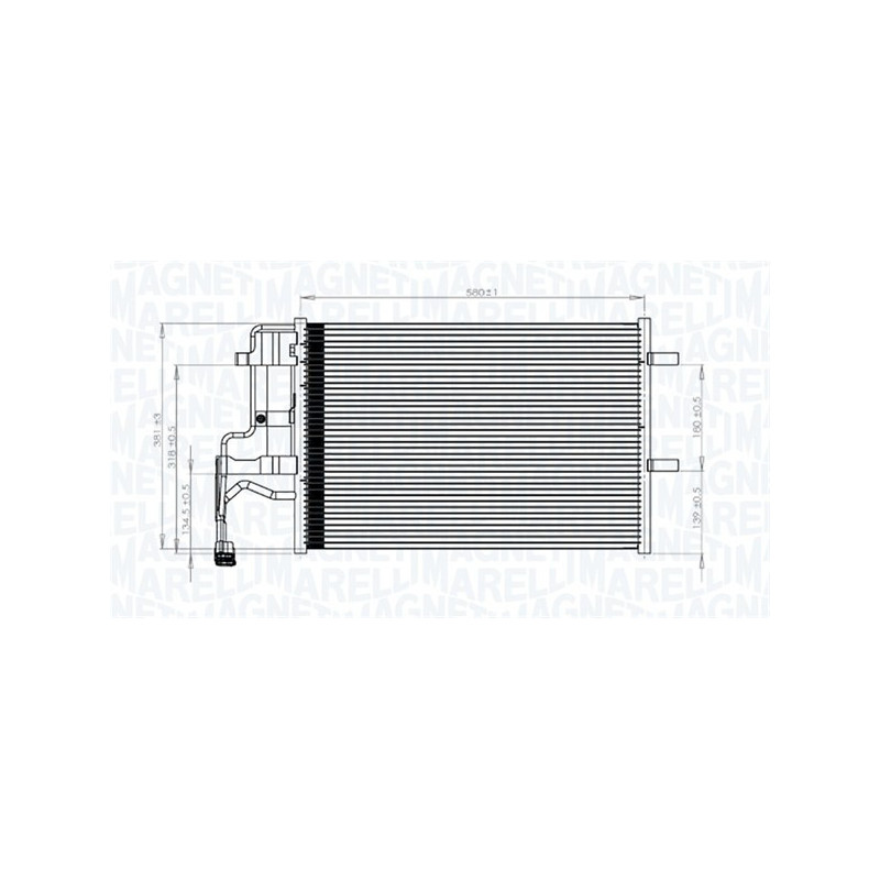 MAGNETI MARELLI 350203844000 Condensador de aire acondicionado