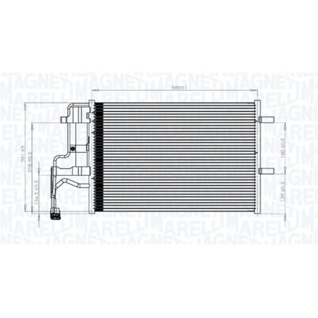 MAGNETI MARELLI 350203844000 Condensador de aire acondicionado