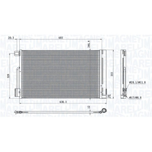 MAGNETI MARELLI 350203611000 Klimakondensator