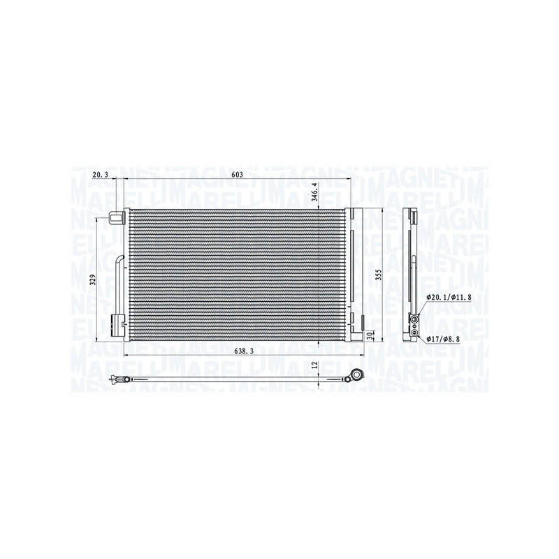 MAGNETI MARELLI 350203611000 Air conditioning condenser