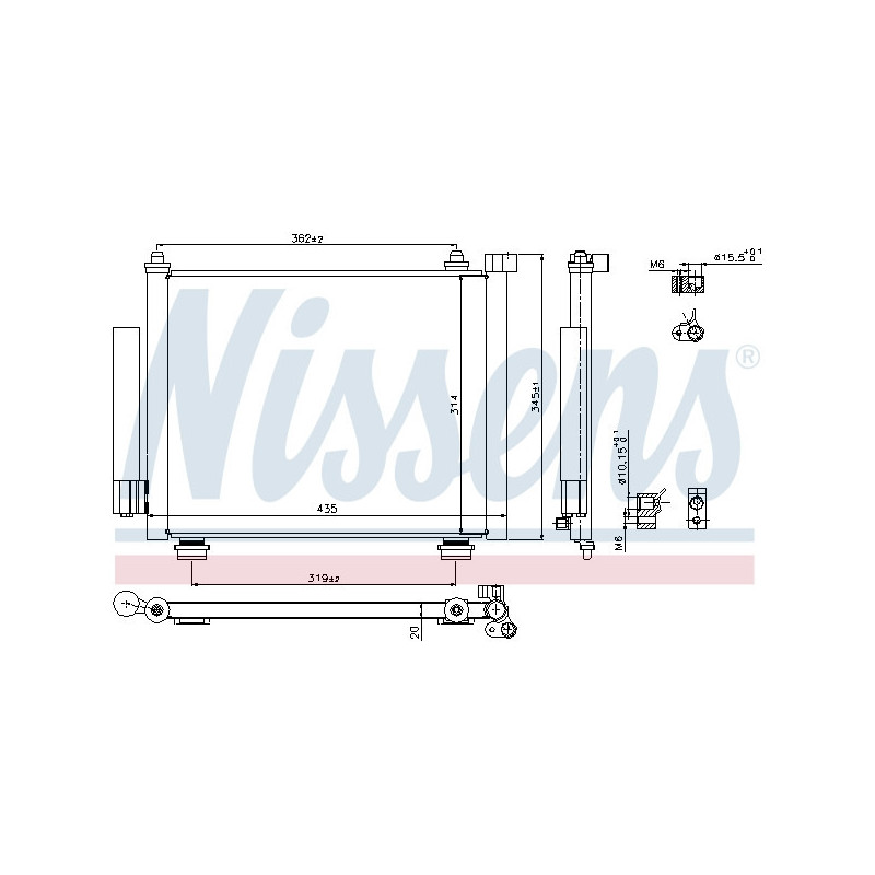 NISSENS 940315 Skraplacz klimatyzacji