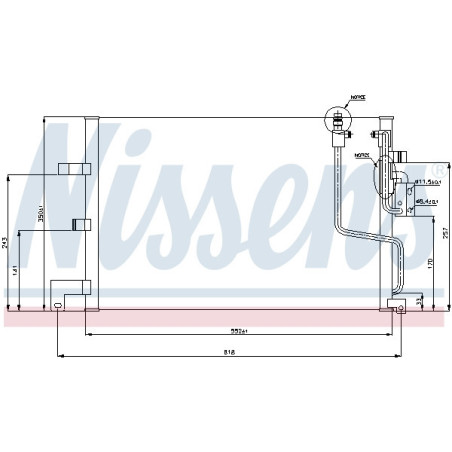 NISSENS 94259 Condensador de aire acondicionado