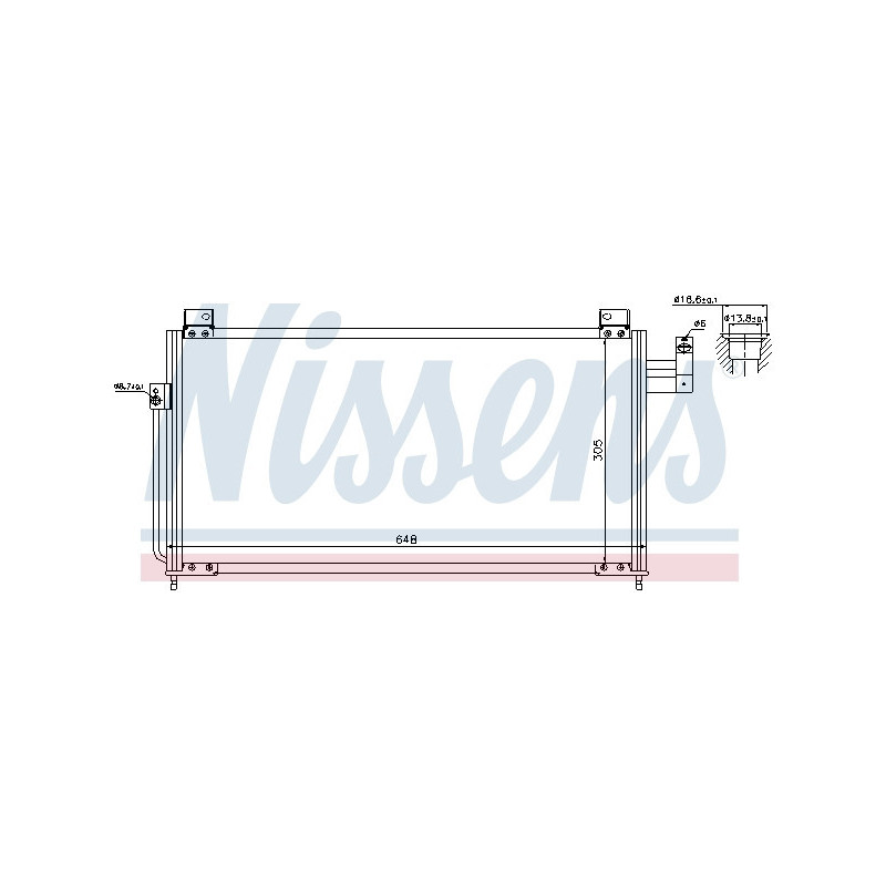 NISSENS 94705 Condensador de aire acondicionado