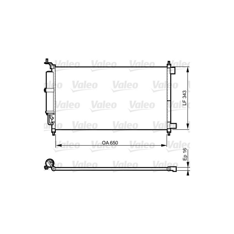 VALEO 814221 Air conditioning condenser