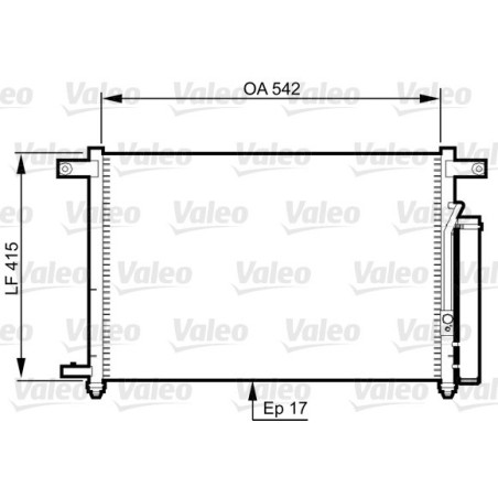 VALEO 814344 Air conditioning condenser