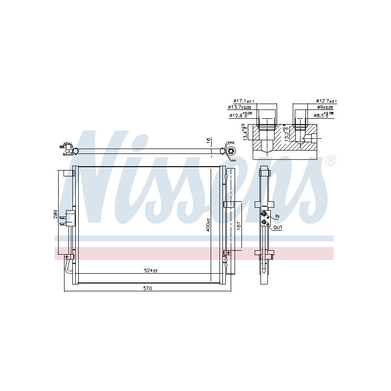 NISSENS 941133 Condensador de aire acondicionado
