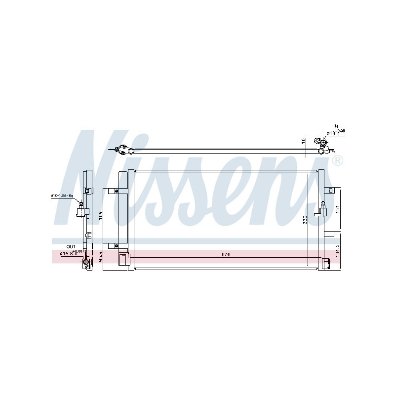 NISSENS 940453 Condensador de aire acondicionado