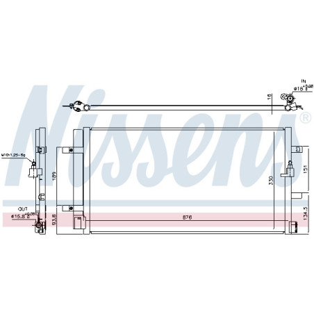 NISSENS 940453 Air conditioning condenser