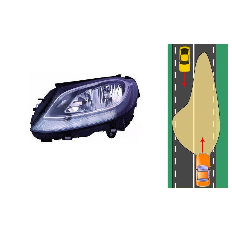 Feu Phare avant Gauche Mercedes Classe C W205 S205 C205 (2014-2018) DEPO 440-11C6LMLDEM2