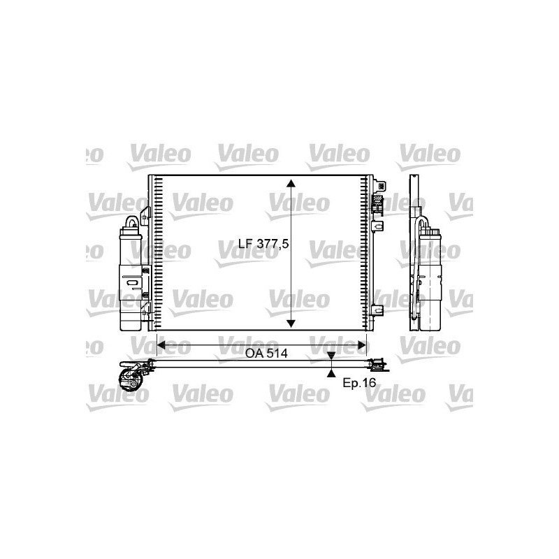VALEO 814051 Air conditioning condenser