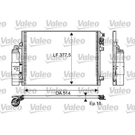 VALEO 814051 Condensador de aire acondicionado