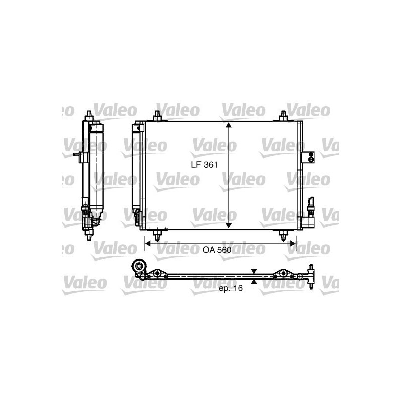 VALEO 817824 Air conditioning condenser