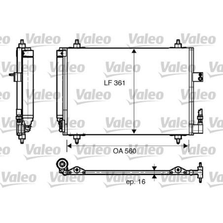VALEO 817824 Condensador de aire acondicionado