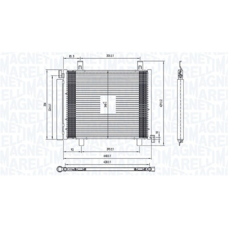 MAGNETI MARELLI 350203836000 Condensatore climatizzatore