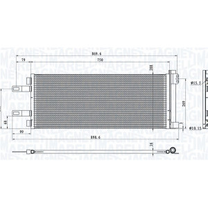 MAGNETI MARELLI 350203623000 Klimakondensator