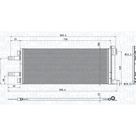 MAGNETI MARELLI 350203623000 Klimakondensator