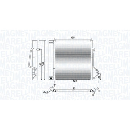 MAGNETI MARELLI 350203810000 Skraplacz klimatyzacji