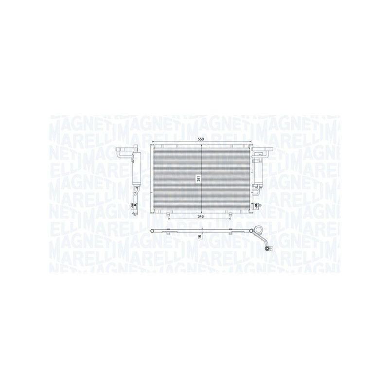 MAGNETI MARELLI 350203754000 Condensatore climatizzatore