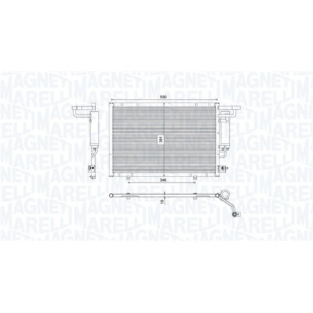 MAGNETI MARELLI 350203754000 Skraplacz klimatyzacji