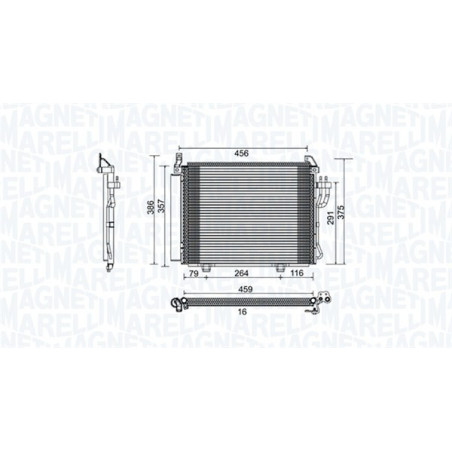 MAGNETI MARELLI 350203790000 Air conditioning condenser