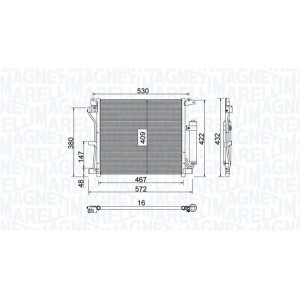 MAGNETI MARELLI 350203799000 Condensador de aire acondicionado