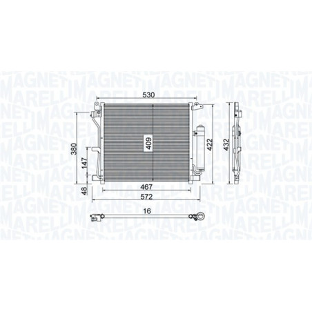 MAGNETI MARELLI 350203799000 Condenseur de climatisation