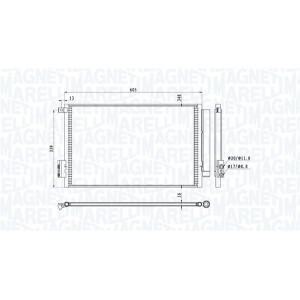 MAGNETI MARELLI 350203814000 Skraplacz klimatyzacji
