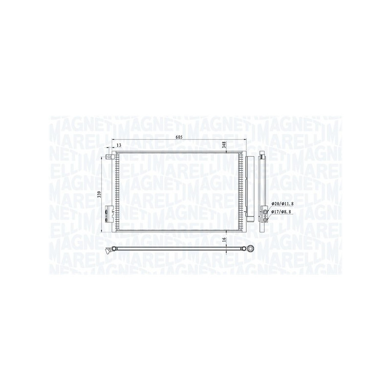 MAGNETI MARELLI 350203814000 Condensatore climatizzatore