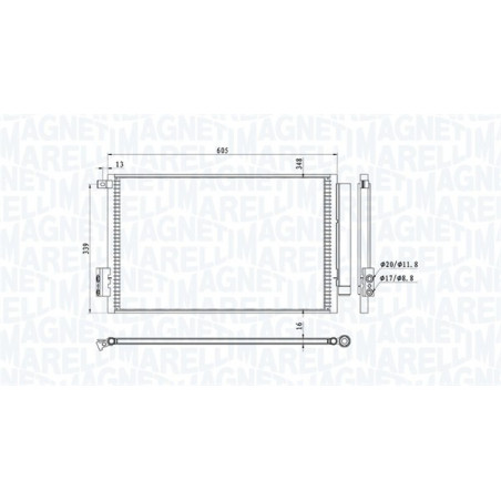 MAGNETI MARELLI 350203814000 Condensador de aire acondicionado
