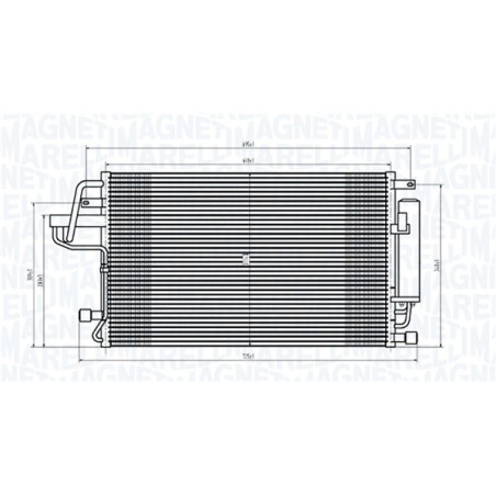 MAGNETI MARELLI 350203843000 Condensatore climatizzatore