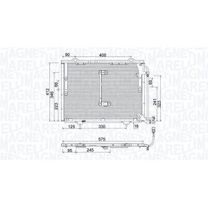 MAGNETI MARELLI 350203945000 Air conditioning condenser