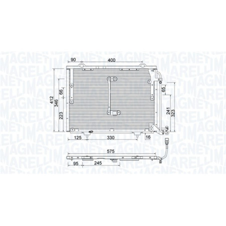 MAGNETI MARELLI 350203945000 Condensador de aire acondicionado