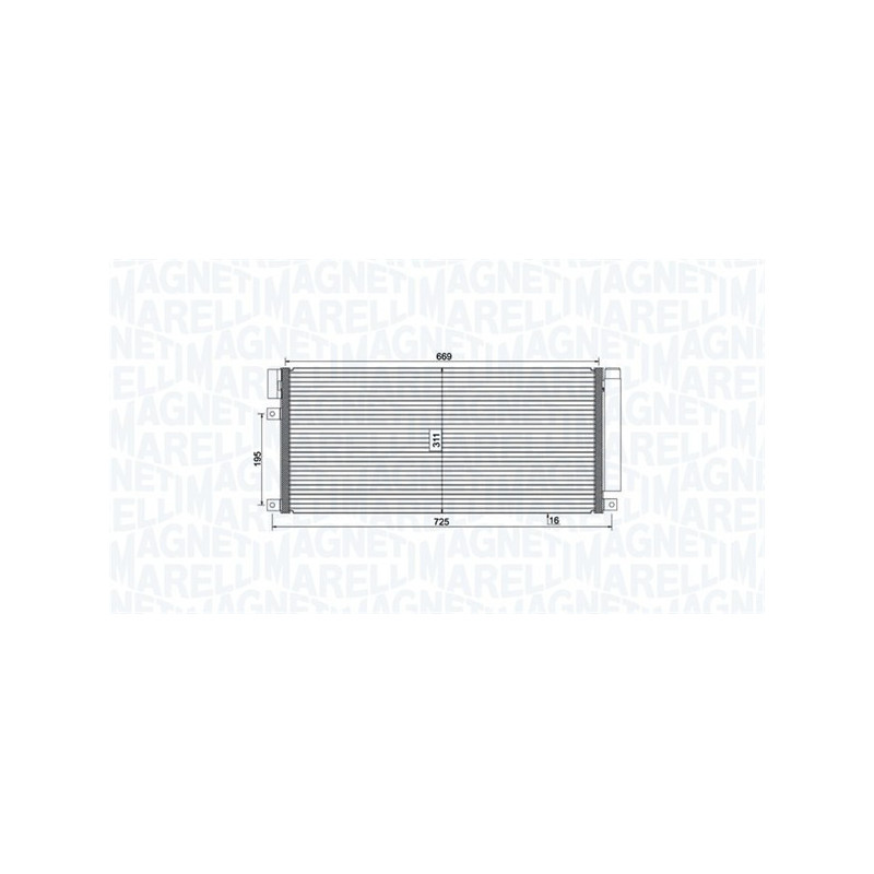 MAGNETI MARELLI 350203806000 Condensador de aire acondicionado