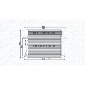 MAGNETI MARELLI 350203967000 Air conditioning condenser