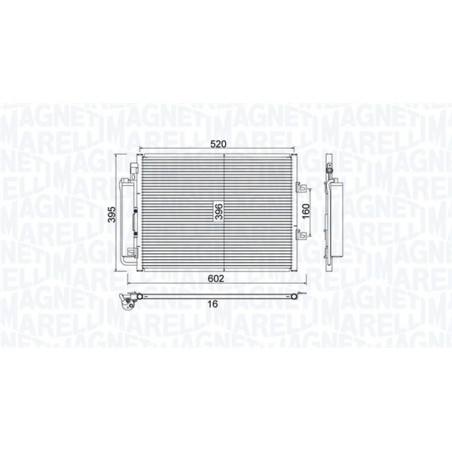 MAGNETI MARELLI 350203780000 Condensatore climatizzatore