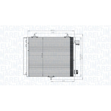 MAGNETI MARELLI 350203818000 Condensador de aire acondicionado