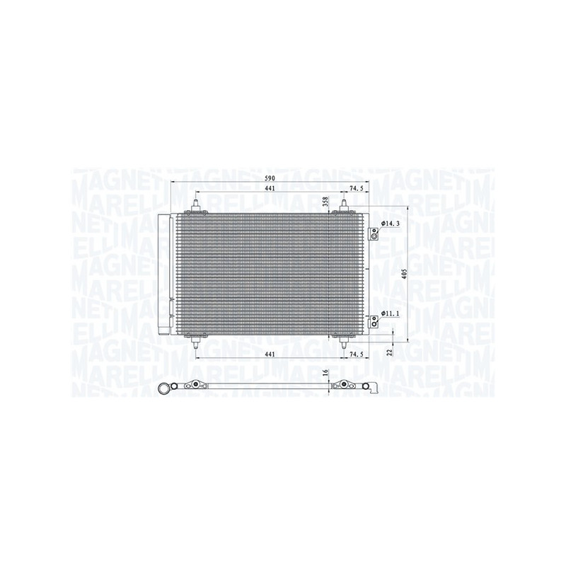 MAGNETI MARELLI 350203710000 Skraplacz klimatyzacji