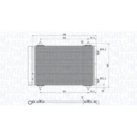 MAGNETI MARELLI 350203710000 Condensador de aire acondicionado